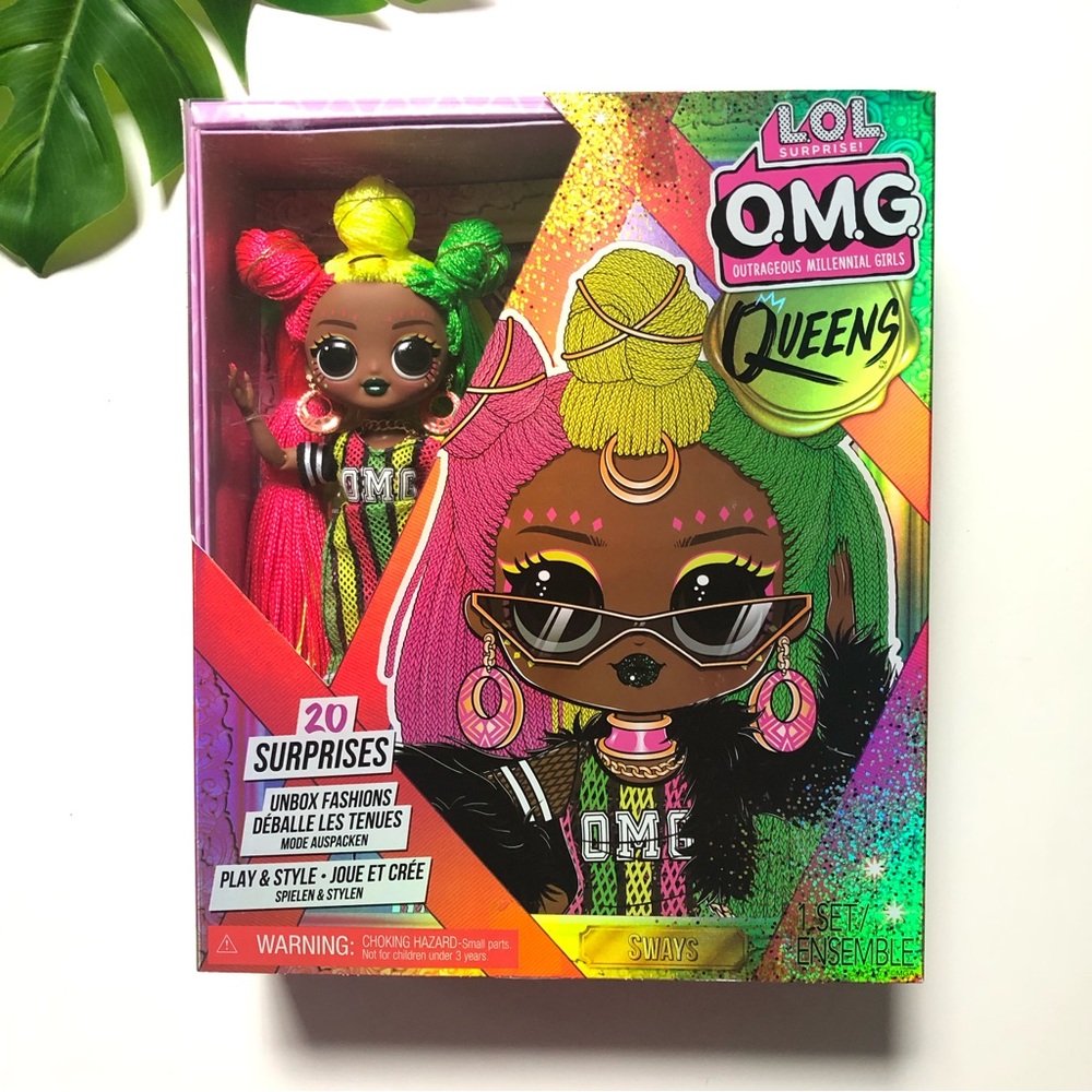 LOL Surprise OMG Queens Sways Fashion Doll with 20 Surprises 10-inch Doll